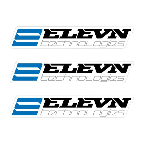 Elevn Small Sticker 111x19MM Pack X 3 Black/Blue