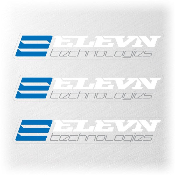 Elevn Small Sticker 111x19MM Pack X 3 White/Blue