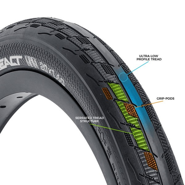Tioga Fastr React Blk LBL Tires - 120 TPI - Folding Bead