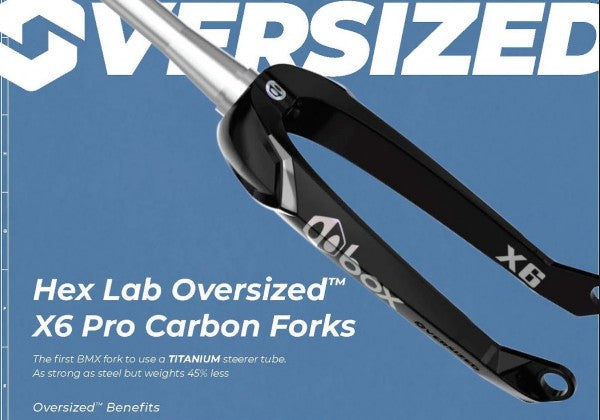 BOX HEX LAB OVERSIZED X6 20" 20MM CARBON FORK BLACK