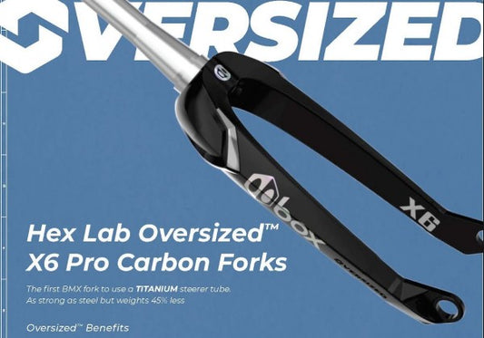 BOX HEX LAB OVERSIZED X6 20" 20MM CARBON FORK BLACK