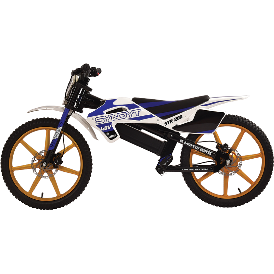 SYNDYT SYR 200 20" E-BMX Bike. 48 Volts. 15 AH. 500 Watts. 10, 15, 20mph