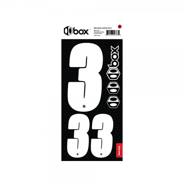 Box two Number Stickers Kit White