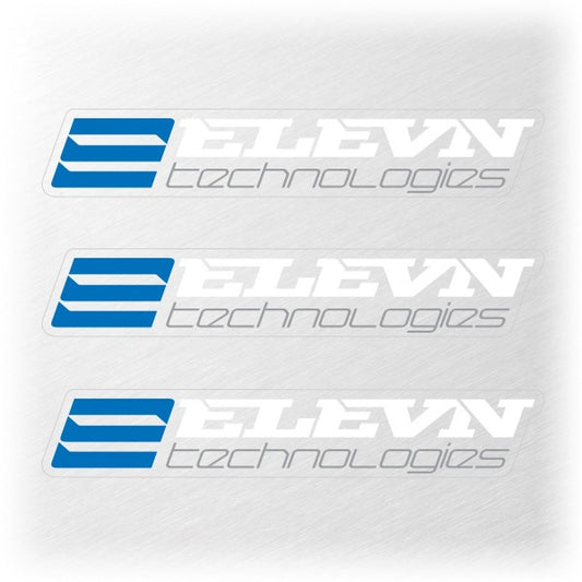 Elevn Small Sticker 111x19MM Pack X 3 White/Blue