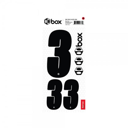 Box two Number Stickers Kit Black