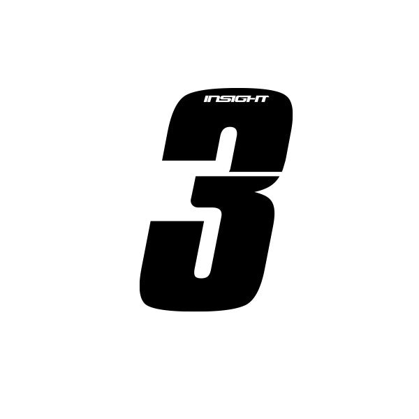 Inisght Black Plate Numbers 3"
