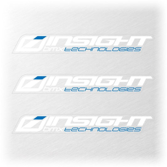 Insight Small Stickers 111x15MM Pack X 3 White/Blue