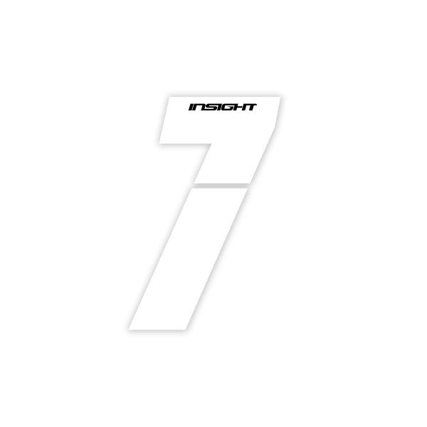 Insight Plate Numbers White 4"