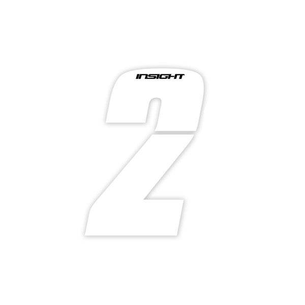 Insight Plate Numbers White 4"