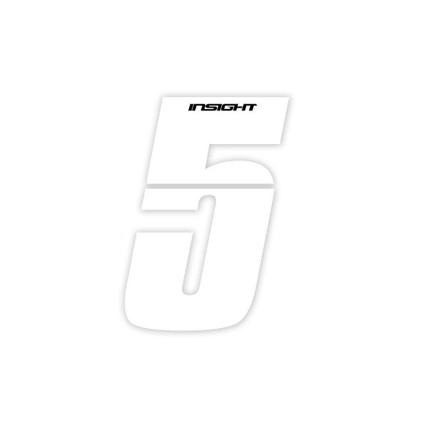 Insight Plate Numbers White 4"