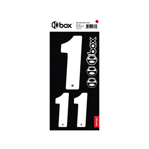 Box two Number Stickers Kit White