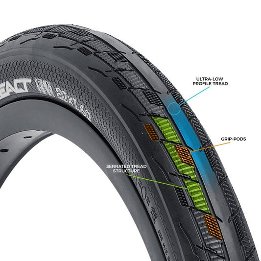 Tioga Fastr React Blk LBL Tires - 120 TPI - Folding Bead