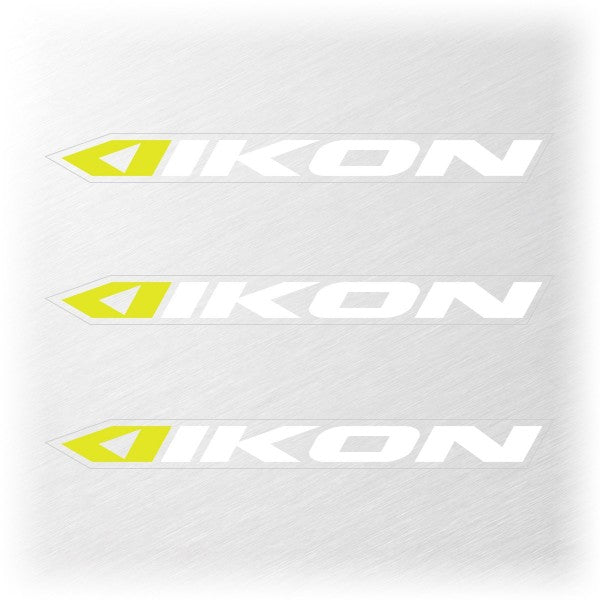 Ikon Small Sticker 114x11MM Pack X 3 White/Neon Yellow