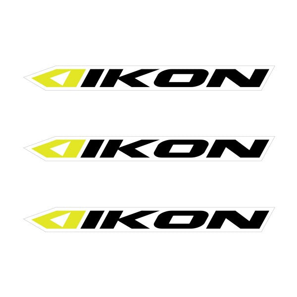 Ikon Small Sticker 114x11MM Pack X 3 Black/Neon Yellow