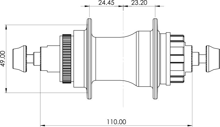 Excess Mini Expert 36H P3X5 R120 Rear Hub