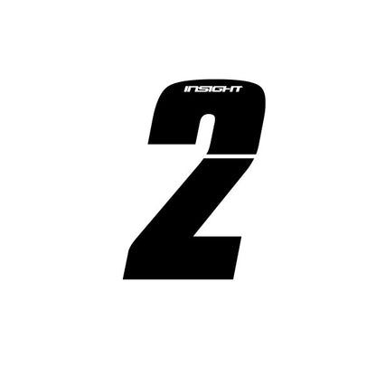Insight Side plate numbers black 2"