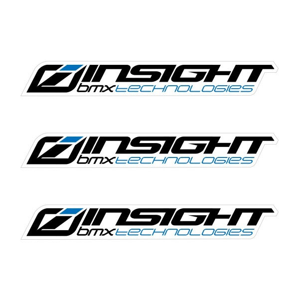 Insight Small Stickers 111x15MM Pack X 3 Black/Blue