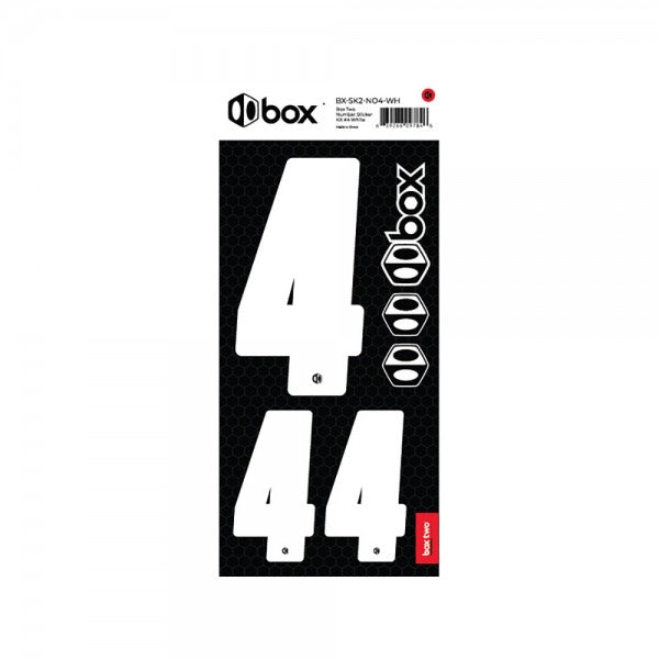 Box two Number Stickers Kit White