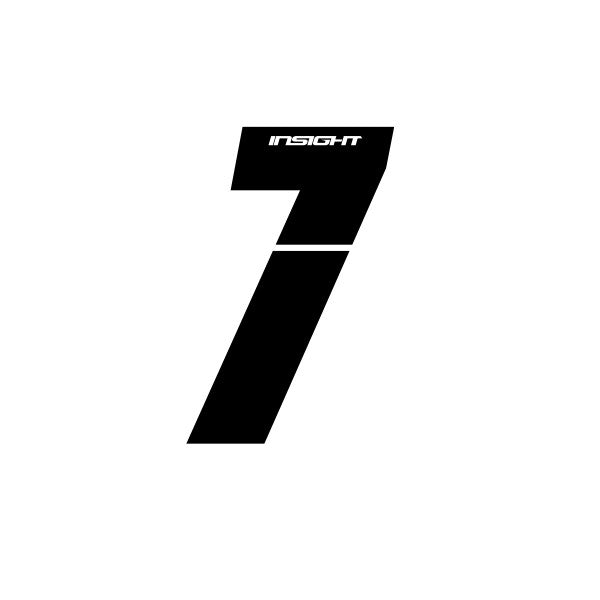 Insight Side plate numbers black 2"