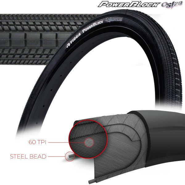 Tioga Powerbloack Tires - 60 TPI - Wire Bead