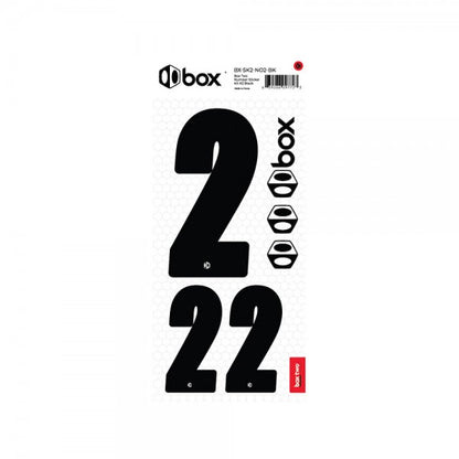 Box two Number Stickers Kit Black