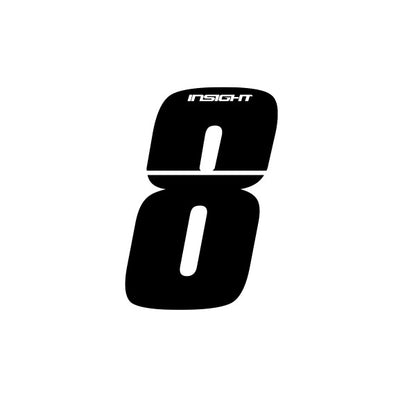 Insight Side plate numbers black 2"