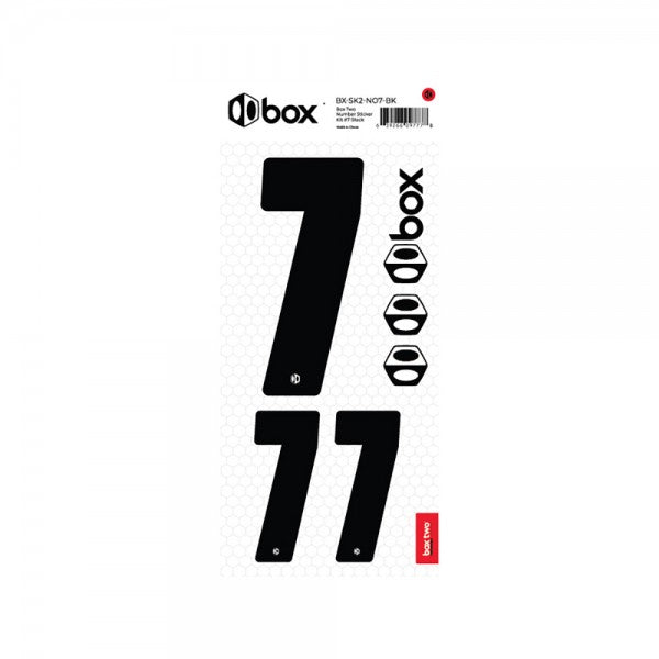 Box two Number Stickers Kit Black